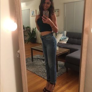 Lee Vintage modern high rise straight leg jeans.